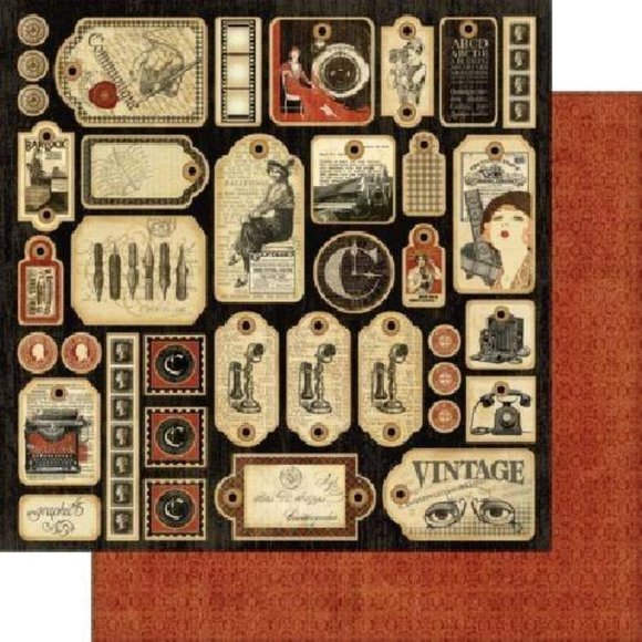 Graphic 45 COMMUNIQUE 12 x 12 Scrapbooking Paper 2013 Pack Pad 48 Sheets… - Picture 13 of 14